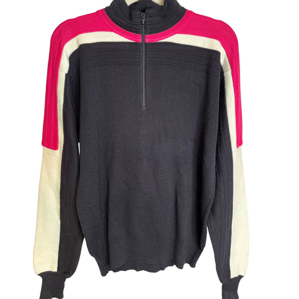 Meister Vintage Ski Sweater Made In Hong Kong Wool Blend